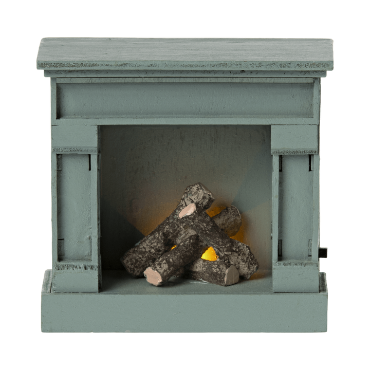 Maileg Fireplace,  Blue - Mouse Dollhouses and Access. Maileg   