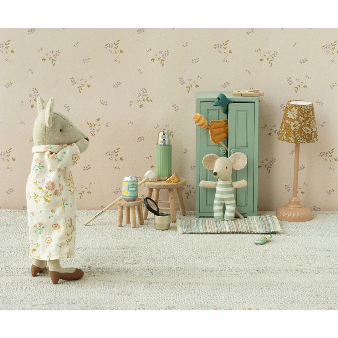 Maileg Wooden Closet, Mouse - Soft blue Dollhouses and Access. Maileg   