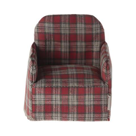 Maileg Chair, Mouse - Red Checker Dollhouses and Access. Maileg   