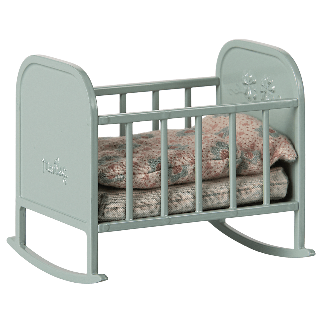 Maileg Cradle, My - Blue mint Dollhouses and Access. Maileg