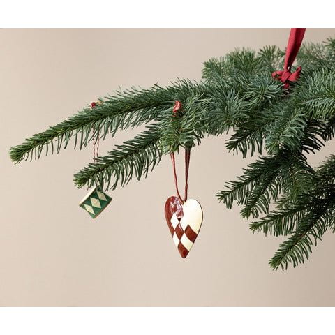 Maileg Metal Ornament, Large Heart -Red Ornaments Maileg   