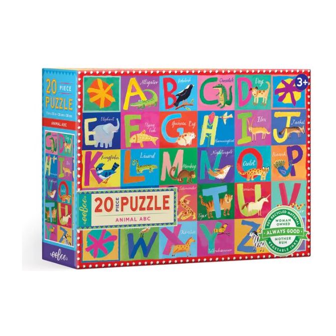 eeBoo Animal ABC Big Puzzle 20pc Puzzles & Mazes eeBoo   