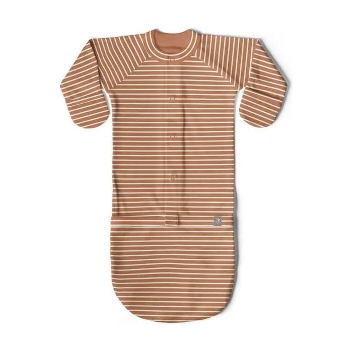 Goumi Gowns NB Gown Goumikids Clay Stripe NB