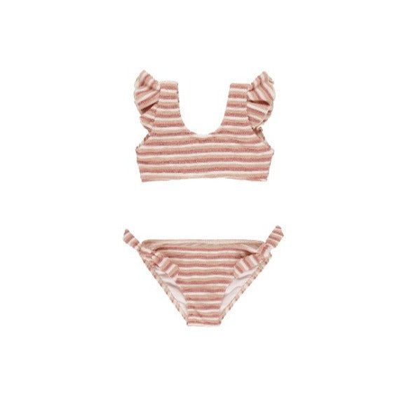 Rylee + Cru Ojai Bikini - Pink Stripe Swimwear Rylee + Cru   