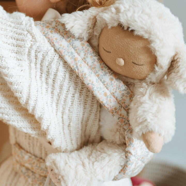 Olli Ella Cozy Dinkums Lamby Picket Cream Dolls Olliella