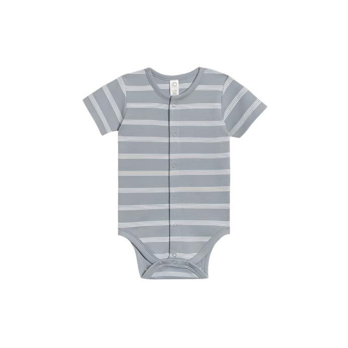 Colored Organics Baby Morgan Bodysuit - Drew Stripe/ Mist bodysuit Colored Organics   