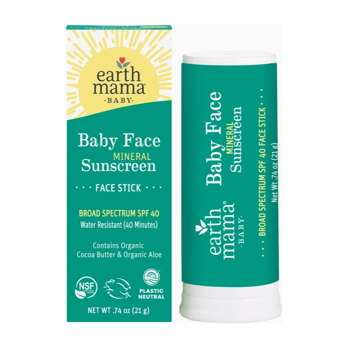 Earth Mama Baby Face Mineral Sunscreen Face Stick SPF 40 Natural Toiletries Earth Mama Organics   