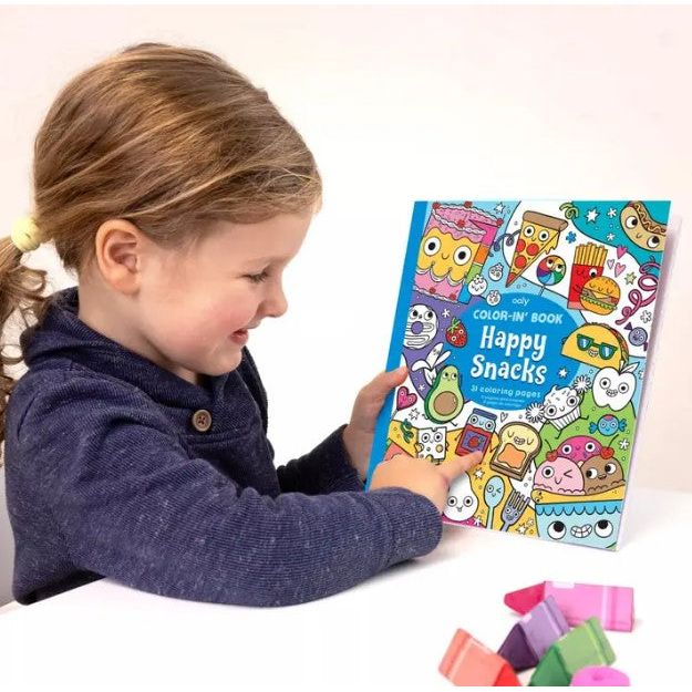 Ooly Color-In' Book: Happy Snacks Color-In Book Ooly   