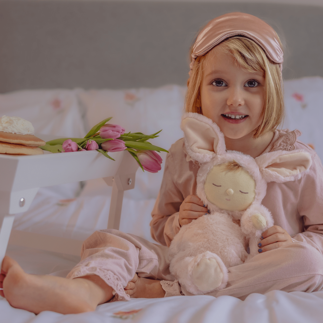 Olli Ella Lullaby Cozy Dinkum Bunny Moppet - Pink Dolls Olliella