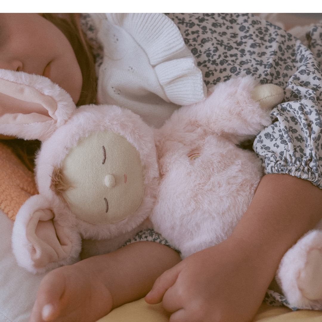 Olli Ella Lullaby Cozy Dinkum Bunny Moppet - Pink Dolls Olliella