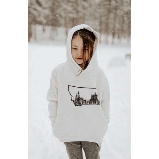 The Montana Scene -Toddler Hoodie- Montana Tree Line Tops & Bottoms The Montana Scene   