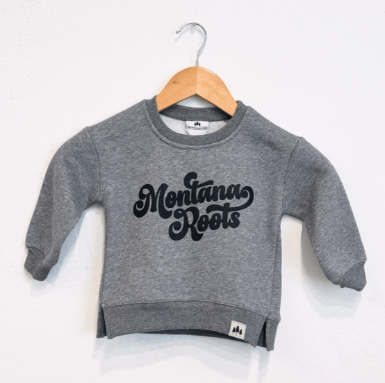 The Montana Scene - Montana Roots Toddler Fleece - Granite Heather Tops & Bottoms The Montana Scene   