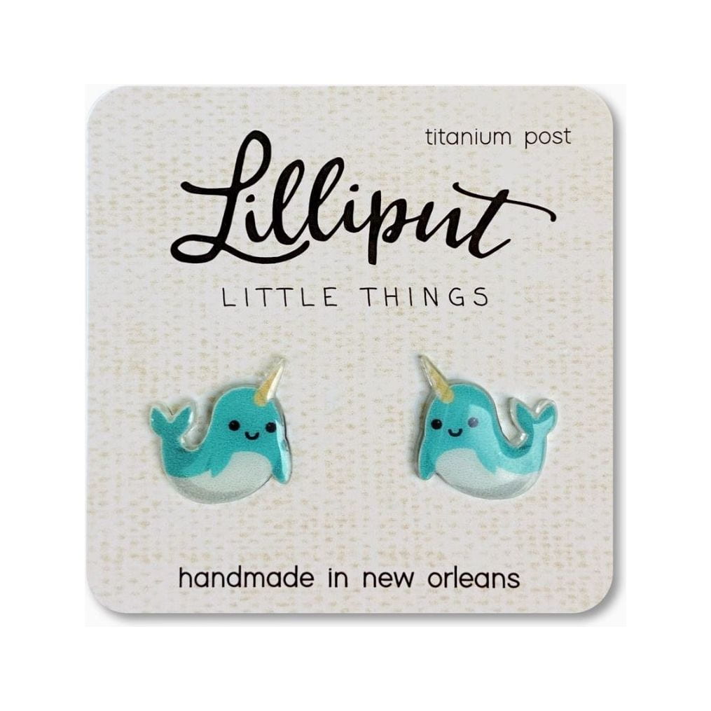 Lilliput Narwhal Earrings Apparel Accessories Lilliput Little Things