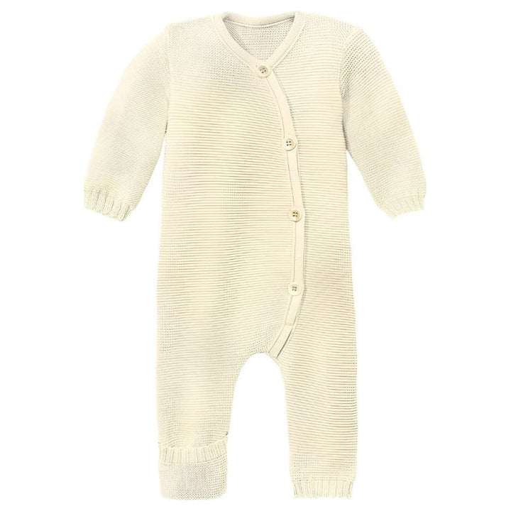 Disana Babies' Knitted Overall Natural Tops & Bottoms Disana 0-3 months Natur (Cream)