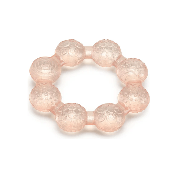 Noüka Cooling Ring Teether Pacifiers and Teething Noüka Soft Blush  