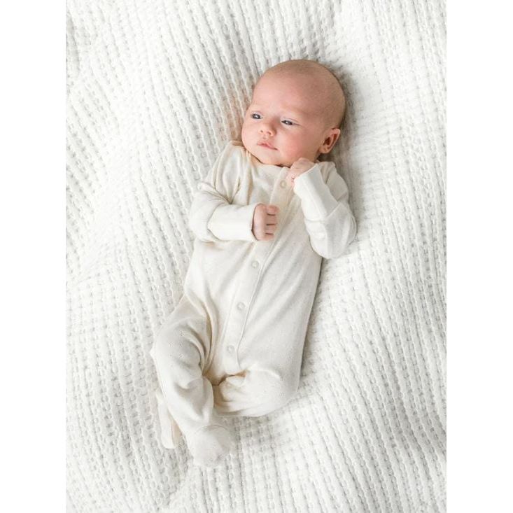 Colored Organics Pointelle Footed Sleeper Footie Colored Organics   