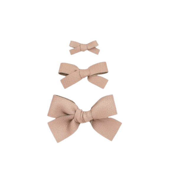 Lou Lou & Company Leather Bow Clip- Single Large Hair clip Lou Lou & Company Primrose  