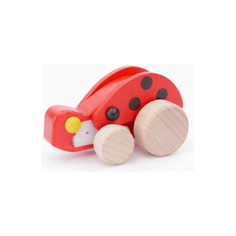 Bajo Pull-Back Insect, Ladybug Wooden Toys Bajo   