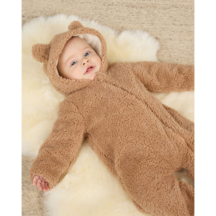 Quincy Mae Bear Jumpsuit - Beige Jumpsuit Quincy Mae   