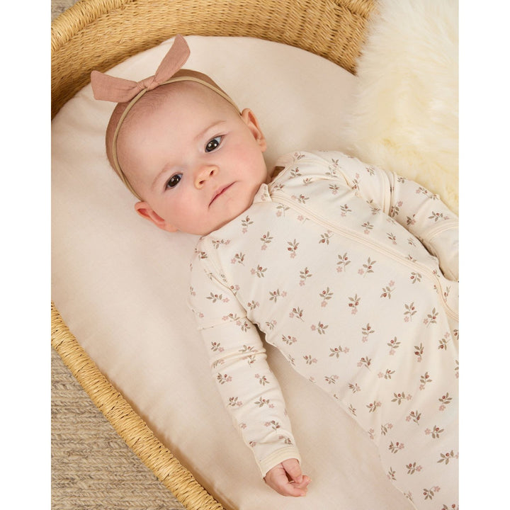 Quincy Mae Bamboo Zip Footie - Holly Berry Footie Quincy Mae   