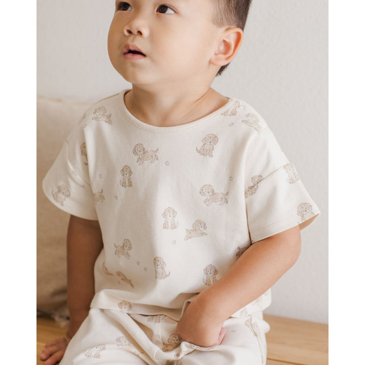 Quincy Mae Jersey Tee + Pant Set - Puppies Tops & Bottoms Quincy Mae