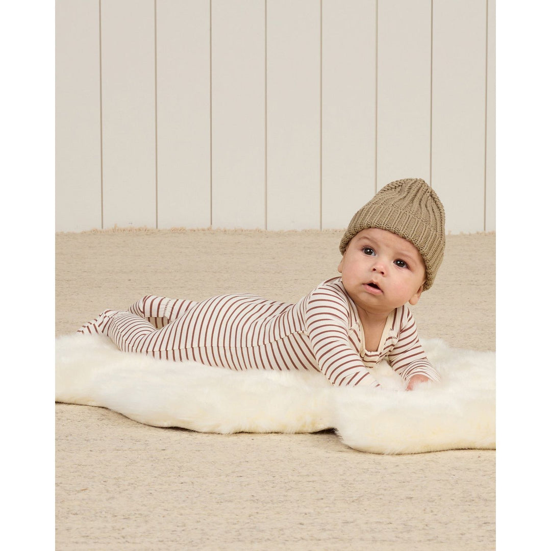 Quincy Mae Bamboo Zip Footie - Candy Stripe Footie Quincy Mae   