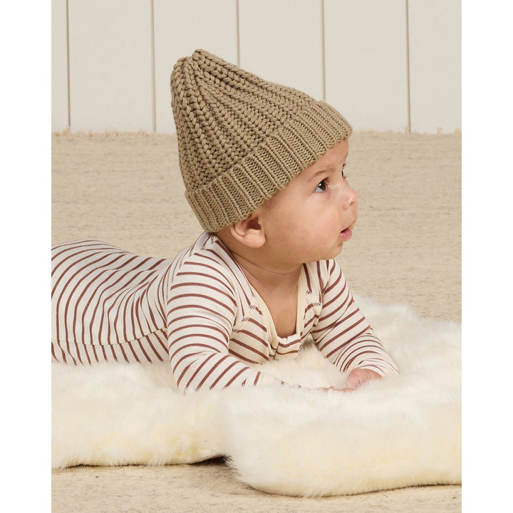 Quincy Mae Bamboo Zip Footie - Candy Stripe Footie Quincy Mae   