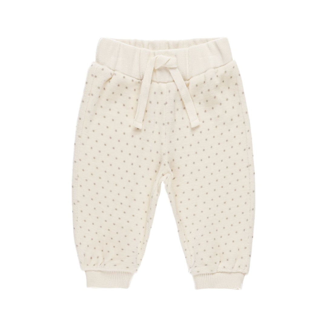 Quincy Mae Velour Relaxed Sweatpants - Polka Dot Tops & Bottoms Quincy Mae   