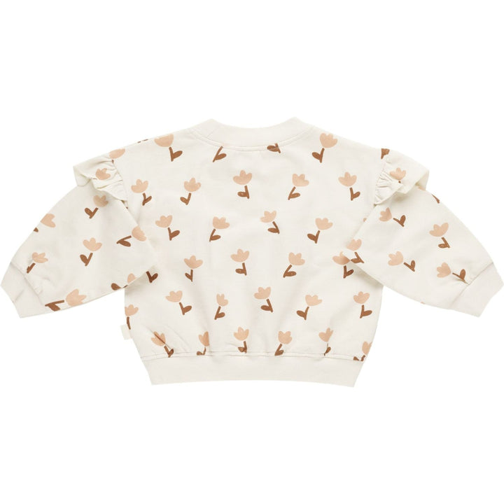 Quincy Mae Ruffle Fleece Sweatshirt - Tulips Tops & Bottoms Quincy Mae   