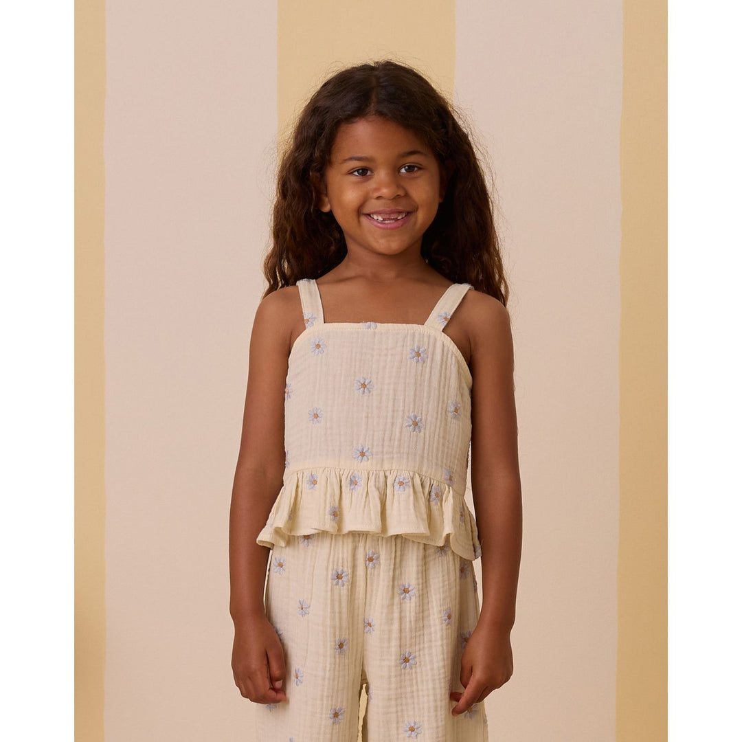 Rylee + Cru Kayli Set- Blue Daisies Tops & Bottoms Rylee + Cru