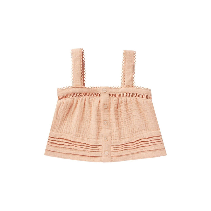 Rylee + Cru Pleat Tank - Apricot Tops & Bottoms Rylee + Cru   