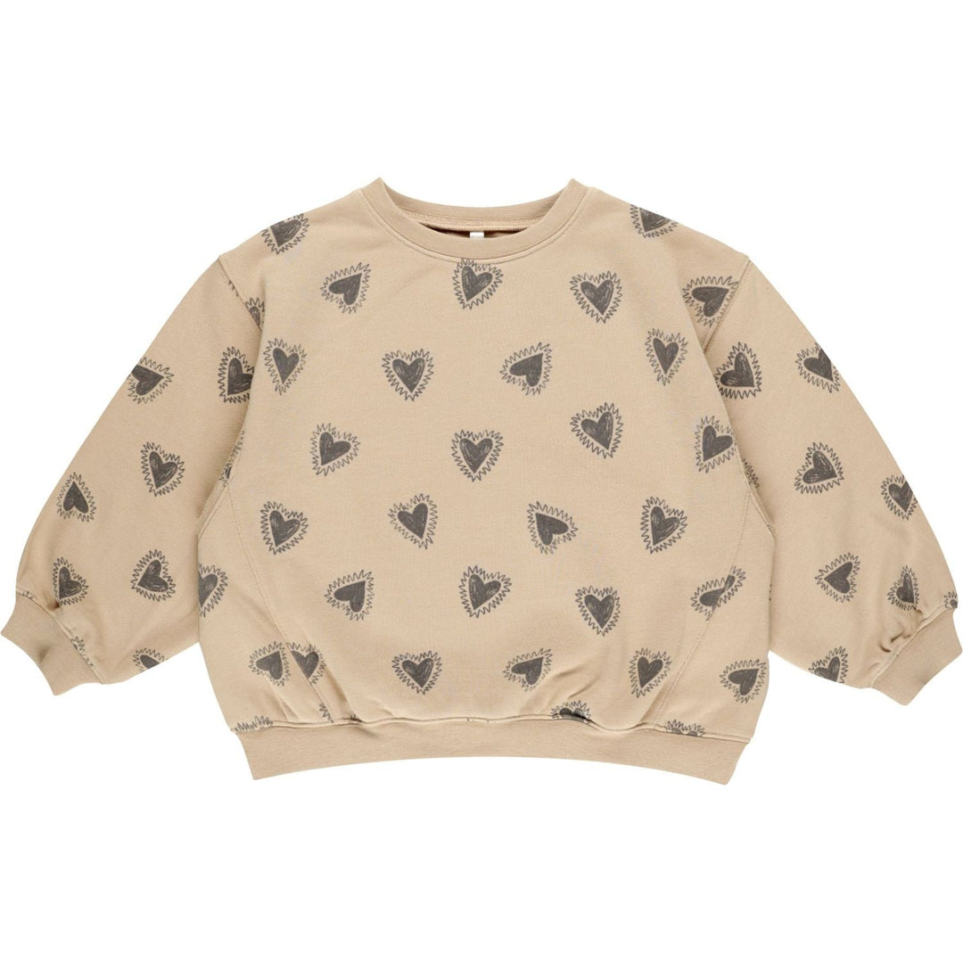 Rylee + Cru Oversized Sweatshirt - Hearts Tops & Bottoms Rylee + Cru   