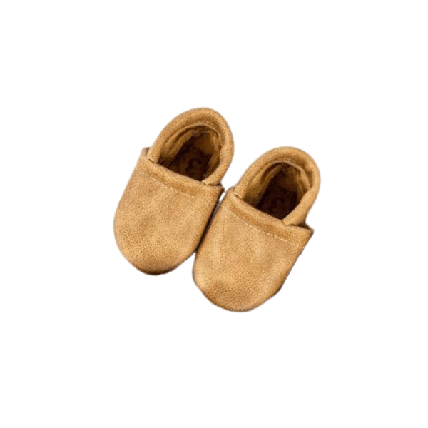 Starry Knight Warm Neutrals Loafer Leather Baby Booties - Sahara Baby Shoes Starry Knight Designs   