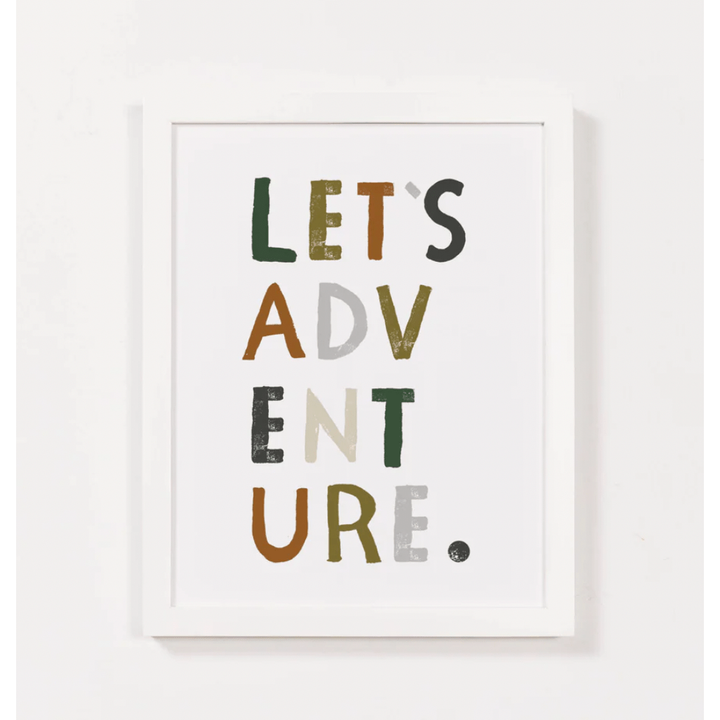 Clementine Kids Let's Adventure Art Print Nursery Decor Clementine Kids   