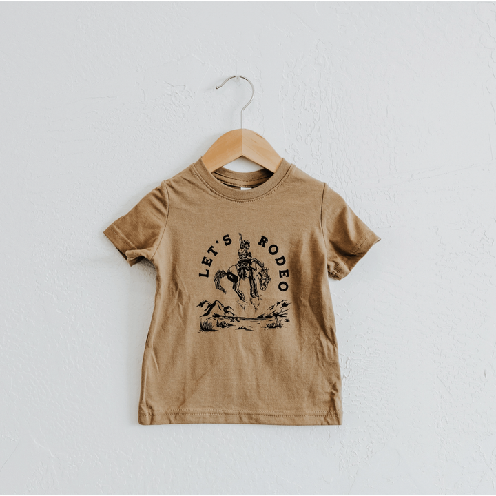 The Montana Scene- Let's Rodeo Toddler Tee, Coyote Brown Tops & Bottoms The Montana Scene 2T  