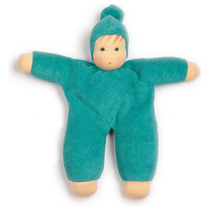 Nanchen Natur Organic "Schmuse" Doll Turquoise Dolls Nanchen Natur Dolls   