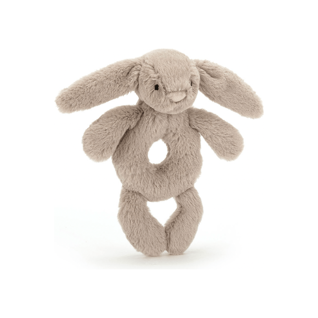 Jellycat Bashful Beige Bunny Ring Rattle Baby Jellycat Jellycat   