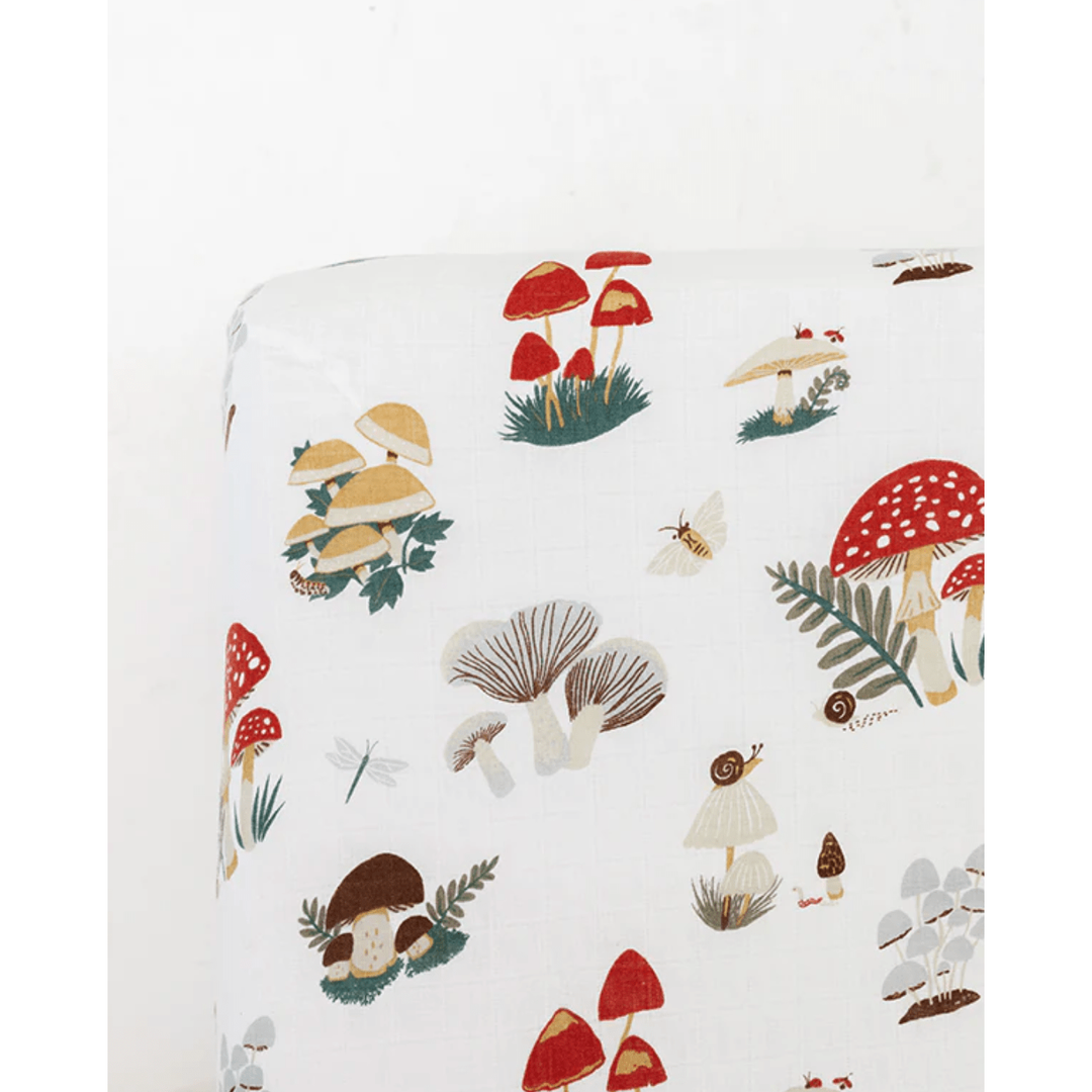 Clementine Kids Mushroom Crib Sheet Baby Bedding Clementine Kids   