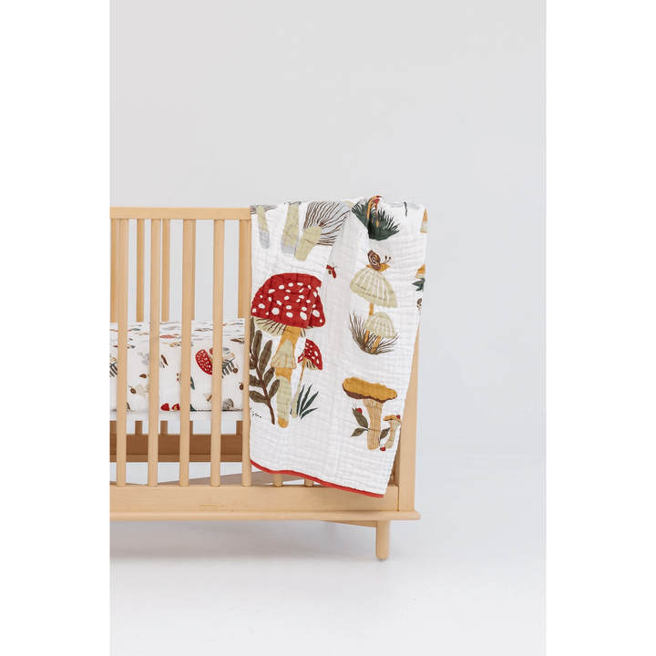 Clementine Kids Mushroom Quilt Swaddles & Blankets Clementine Kids   