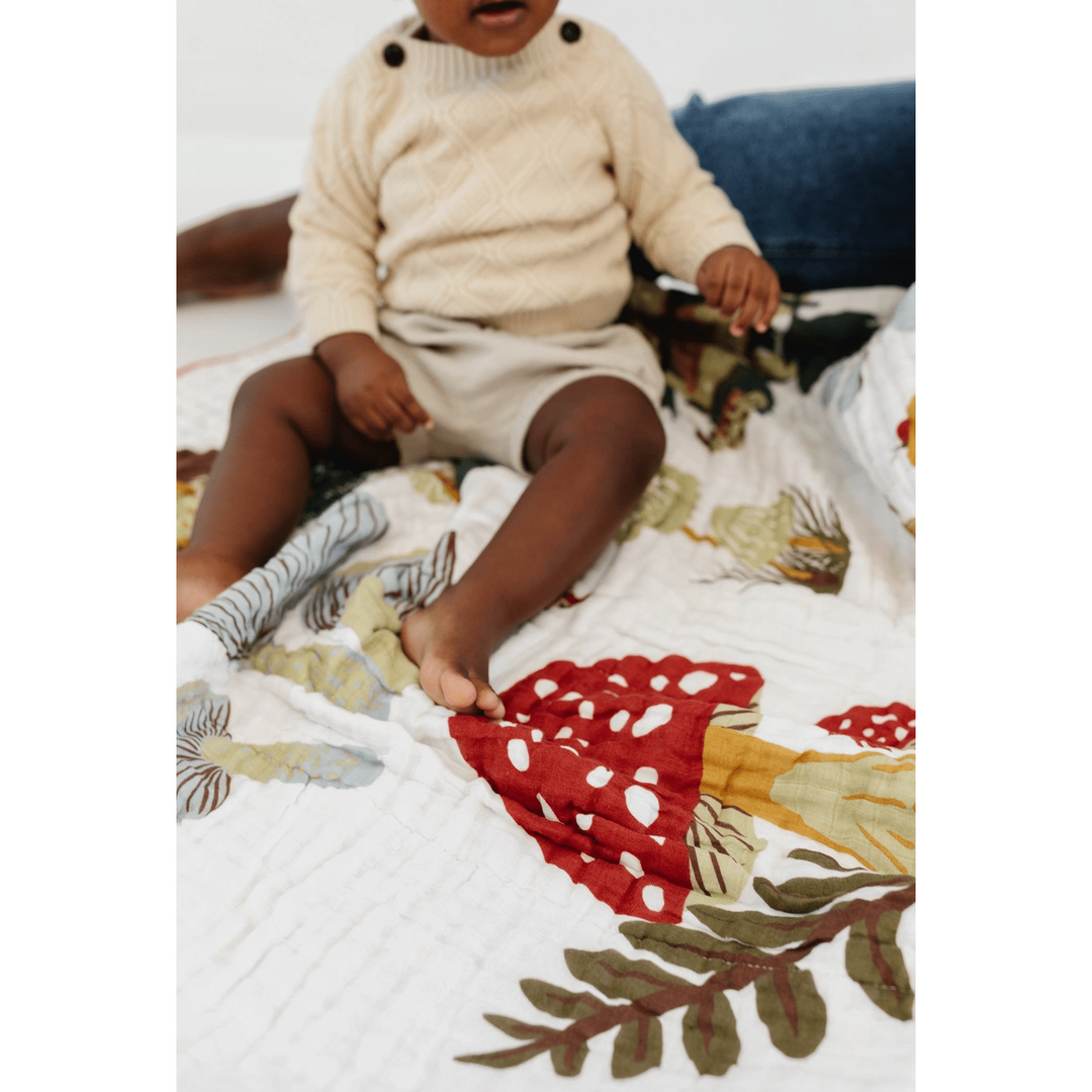 Clementine Kids Mushroom Quilt Swaddles & Blankets Clementine Kids   