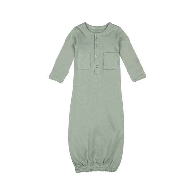 L'ovedbaby Organic Gown Baby Gown L'ovedbaby Newborn Seafoam 