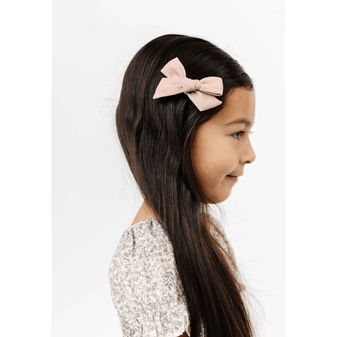 Lou Lou & Company Linen Bow Clip- Single Medium Headband Lou Lou & Company   