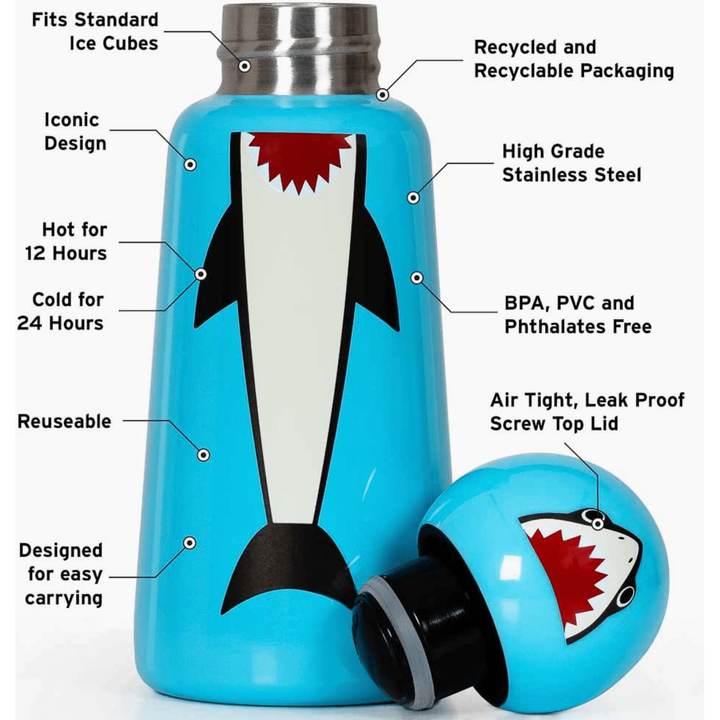 Lund Skittle Mini Water Bottle- Shark Water Bottle Lund London   