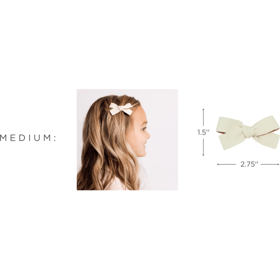 Lou Lou & Company Leather Bow Clip- Single Medium Headband Lou Lou & Company   