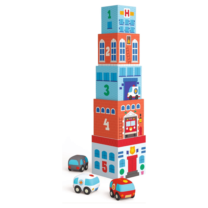 Djeco Blocks & Towers TopaniCar Toddler And Pretend Play Djeco   