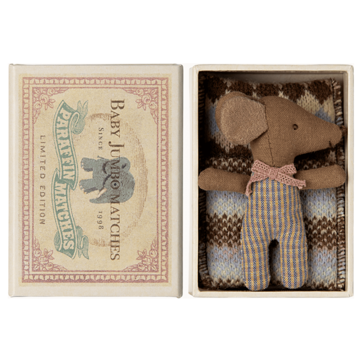 Maileg Sleepy Wakey Baby Mouse In Matchbox 2024- Rose Mice Maileg   