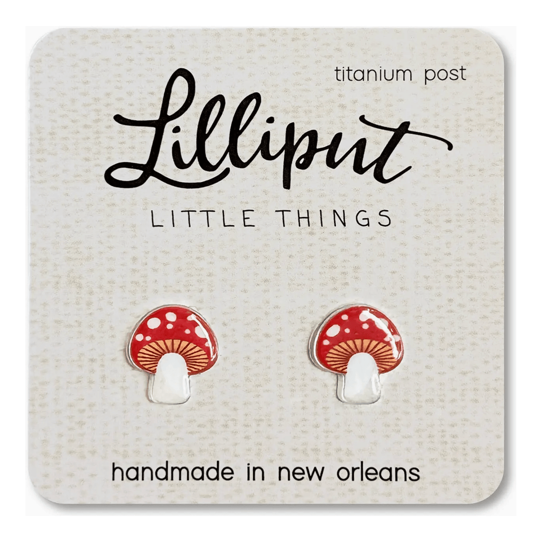 Lilliput Little Things Mushroom Earrings Apparel Accessories Lilliput Little Things   