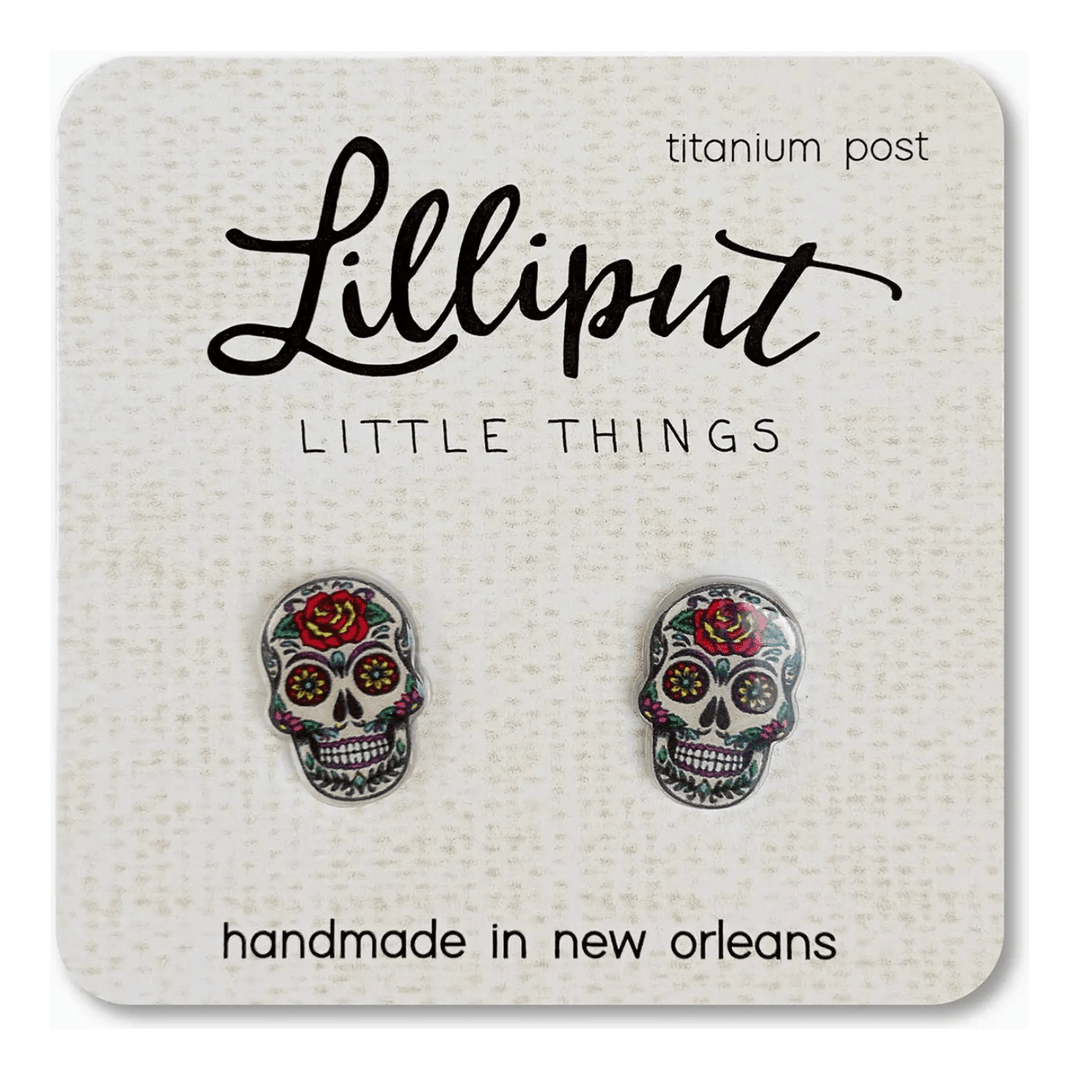 Lilliput Little Things Sugar Skull Earrings Apparel Accessories Lilliput Little Things   