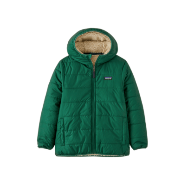 Fall 2024 Patagonia Kid's Reversible Ready Freddy Hoody Kid's Jacket Patagonia Conifer Green X Small 