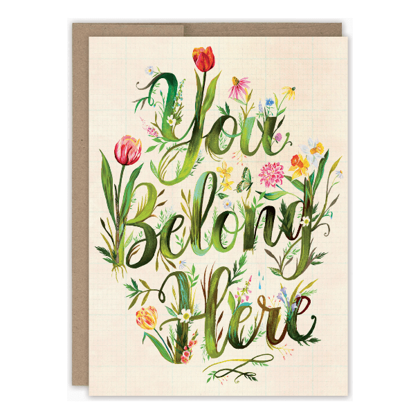 Biely & Shoaf Belong Here Baby Card Greeting Card Biely & Shoaf   